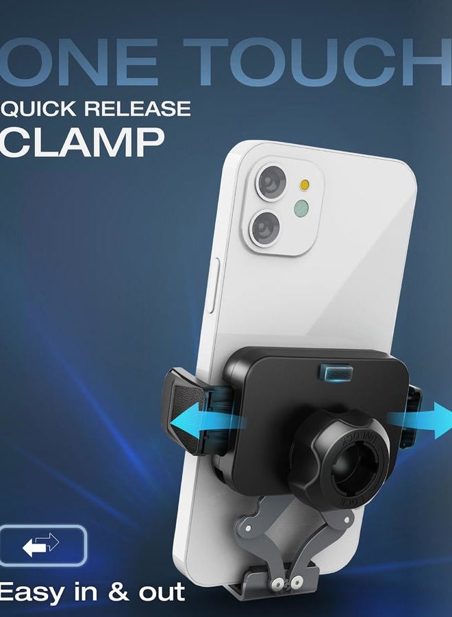 OEO Magnetic Phone Holder for Gym | Magnet Gym Phone Mount with Quick Release Clamp for Android & iPhone | Compatible with 4”–7.1” Phones & Thick Cases | Gym Accessories for Men & Women - Image 3