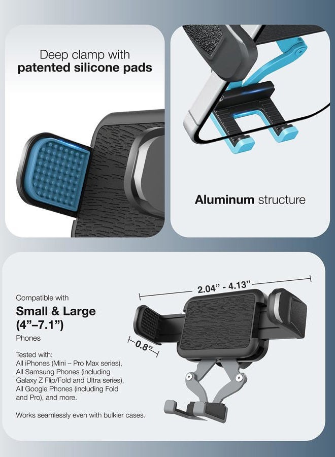 OEO Magnetic Phone Holder for Gym | Magnet Gym Phone Mount with Quick Release Clamp for Android & iPhone | Compatible with 4”–7.1” Phones & Thick Cases | Gym Accessories for Men & Women - Image 4