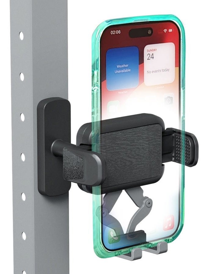 OEO Magnetic Phone Holder for Gym | Magnet Gym Phone Mount with Quick Release Clamp for Android & iPhone | Compatible with 4”–7.1” Phones & Thick Cases | Gym Accessories for Men & Women - Image 1