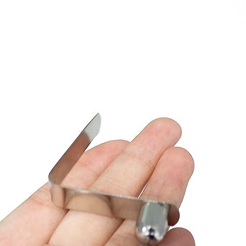 TAODAN 8PCS Stainless Steel Double Pin Spring Button Clip Push Button Clip Tent Pole Kayak Paddle Spring Snap Clips Locking Tube Pin - Image 4