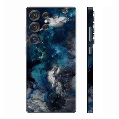 CXWITHY Skin Wrap for Samsung Galaxy S25 Ultra, Phone Stickers Decal Cover for Mobile's Back, Camera, Frame (Turquoise) - Image 1
