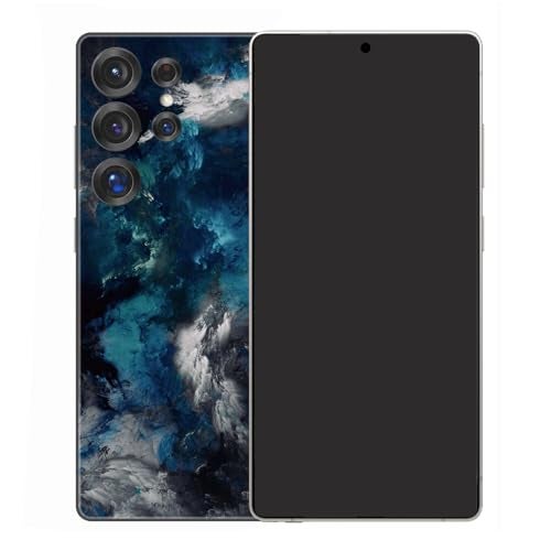 CXWITHY Skin Wrap for Samsung Galaxy S25 Ultra, Phone Stickers Decal Cover for Mobile's Back, Camera, Frame (Turquoise) - Image 2