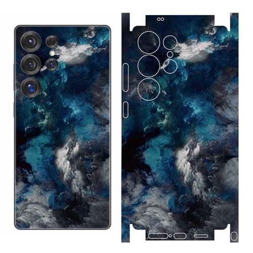 CXWITHY Skin Wrap for Samsung Galaxy S25 Ultra, Phone Stickers Decal Cover for Mobile's Back, Camera, Frame (Turquoise) - Image 3