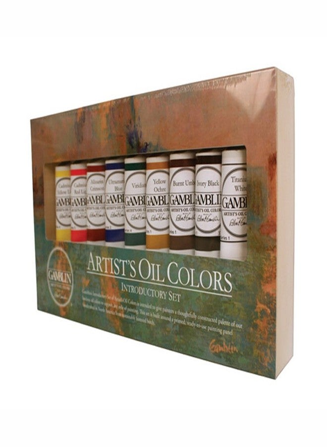 Gamblin Artist's Oil Color Artists Oil Colors Introductory Set of 9 Colors, Assorted