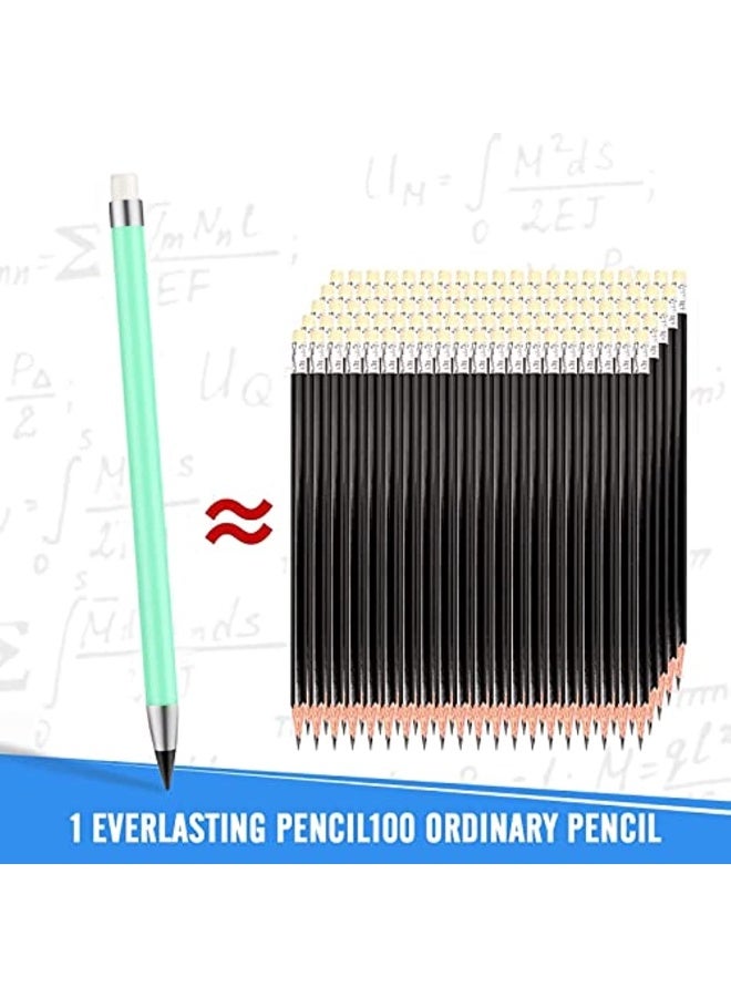 6PCS Inkless Pen Eternal Pencil Writing Pencil Infinite Metallic No Ink Signing Pen Assorted Colors Children Adults Home Office School Material - Image 2