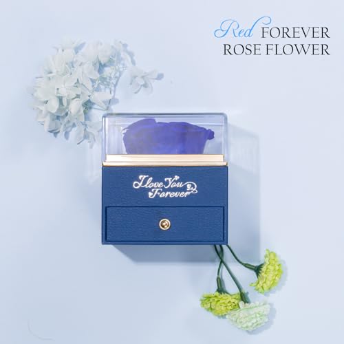 ASELFAD Mothers Day Rose Gifts, Preserved Real Blue Rose, Forever Flowers Gifts for Mom Girlfriend Wife, Valentines, Christmas, Sweetest Day, Anniversary or Birthday Gifts for Women - Image 2