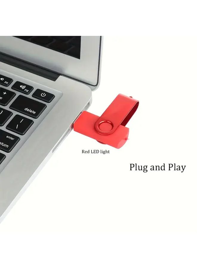 2 Pack 8GB USB 2.0 Flash Drive Red Office Storage Device - Image 5