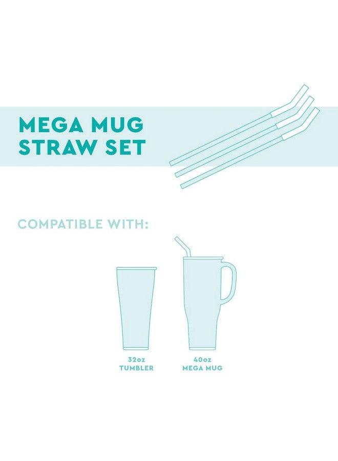 Swig Life Swig Life Reusable Straws Neon Lime + Orange + Berry Tall Straw Set & Cleaning Brush, Each Straw is 14 inches Long (Fits Swig Life 40oz Mega Mug Tumblers) - Image 4
