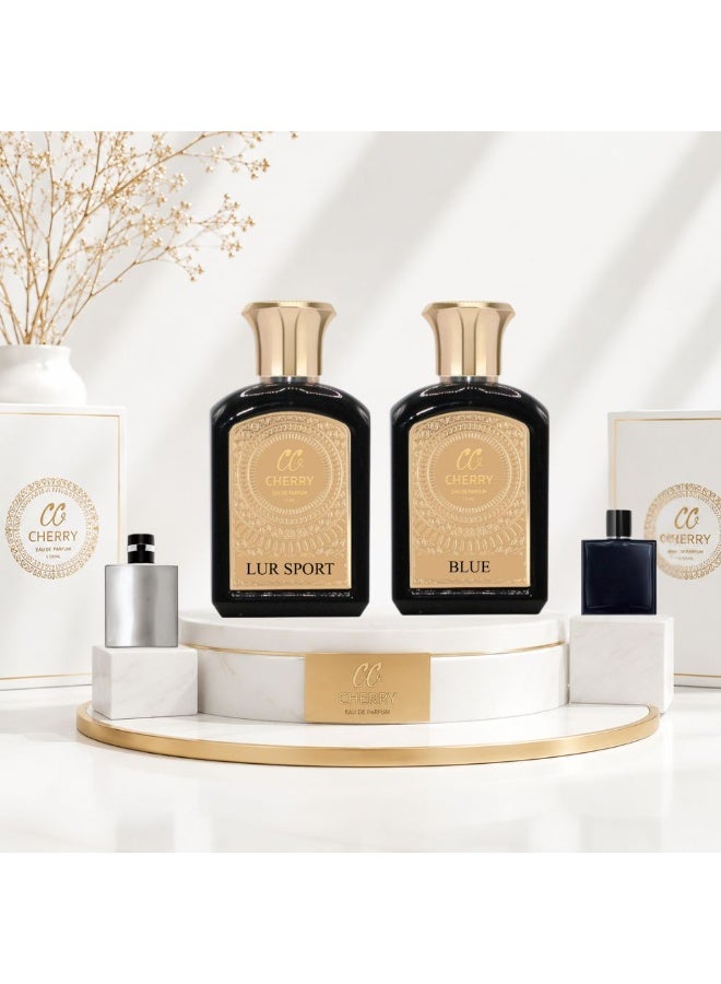 Luxury Men's Elite Bundle | Blue Cherry 75ml + LUR SPORT Cherry 75ml Eau De Parfum