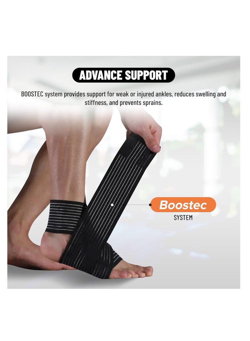 ENDLESS  Slip-in Ankle Support Brace Single| Black | Material: Neoprene & Polyester | For Plantar Fasciitis Neorapathy Relief Sport for Men & Women | Pain Relief, Gym, Sports, Exercise, Workout, Cycling - Image 5