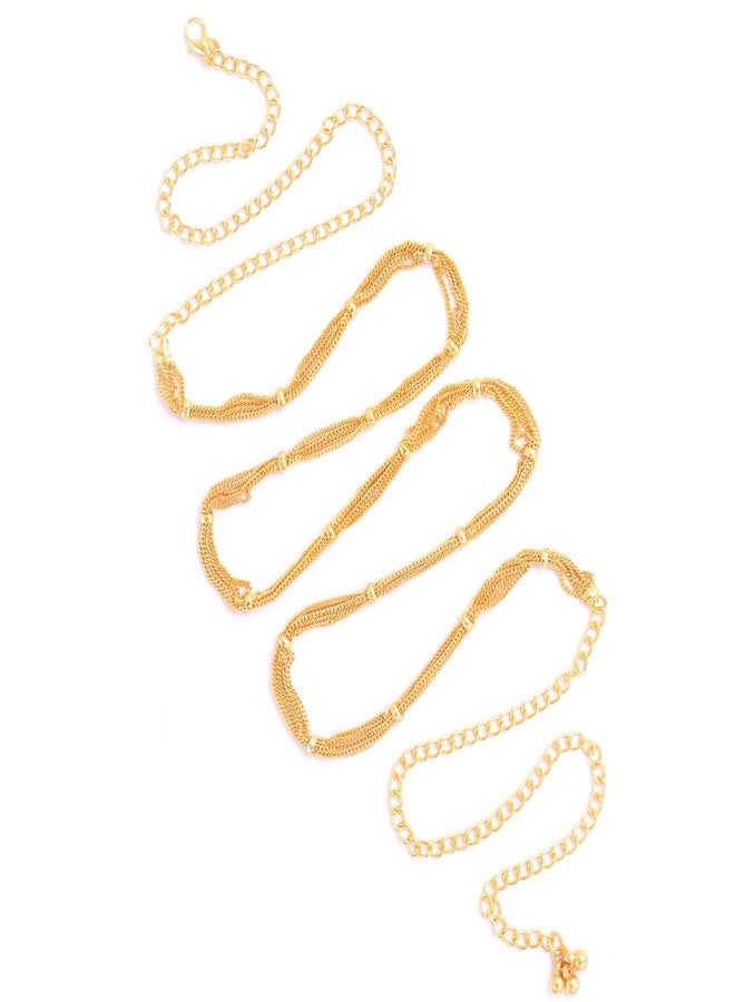 VAMA Traditional Gold Plated Waist Hip Belt belly Body Chain Kamarchain karddhani Kamar bandh Saree Vaddanam Kamarband for Girls & women