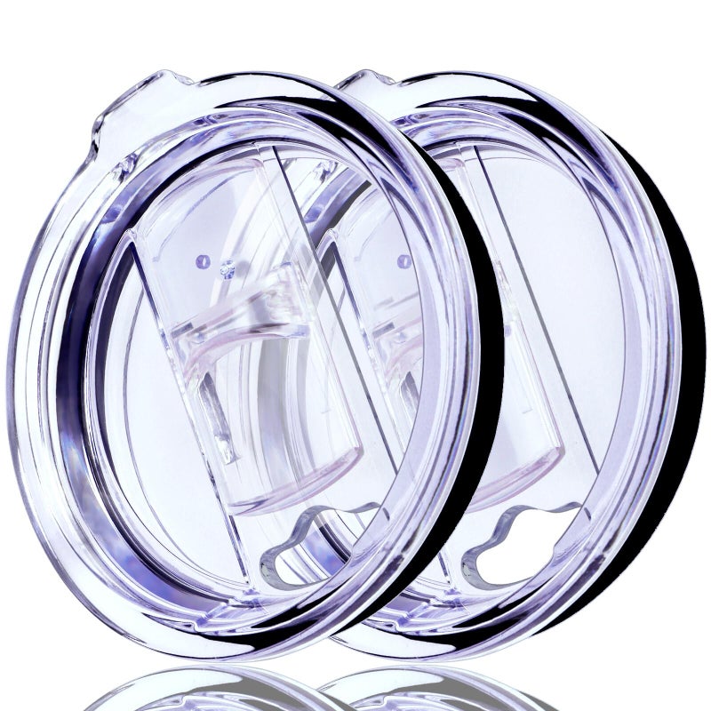 Weierken Weierken 20oz 2 Splash Proof Spill Resistant Sliding Lids For Tumbler Straw Friendly 