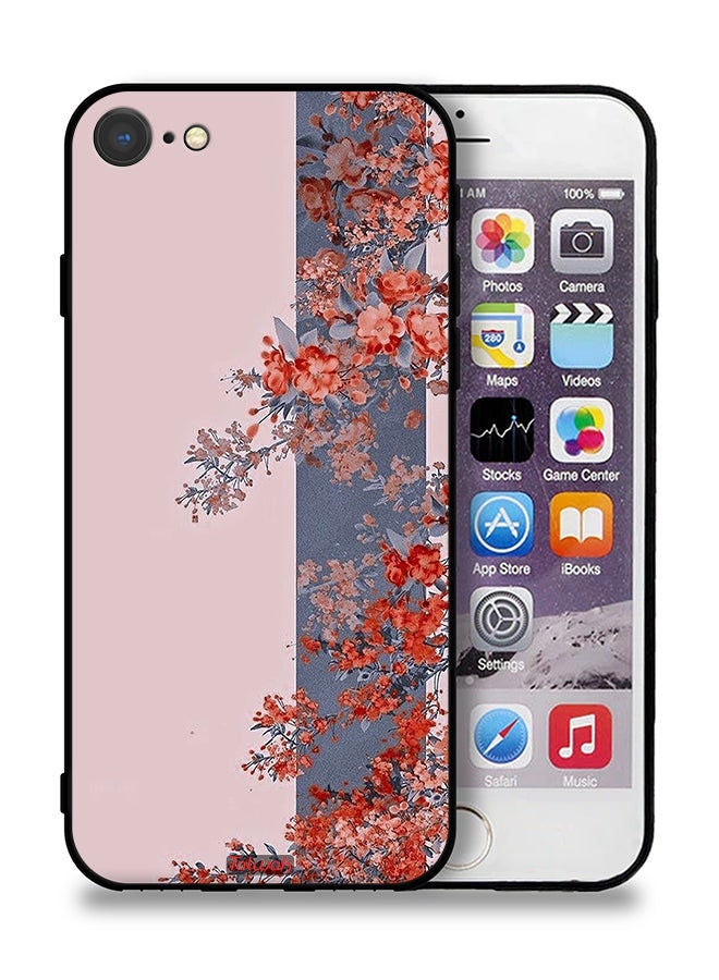 Tolwak Apple iPhone SE (2020) Protective Case Tree Leaves And Flowers Art - Image 1