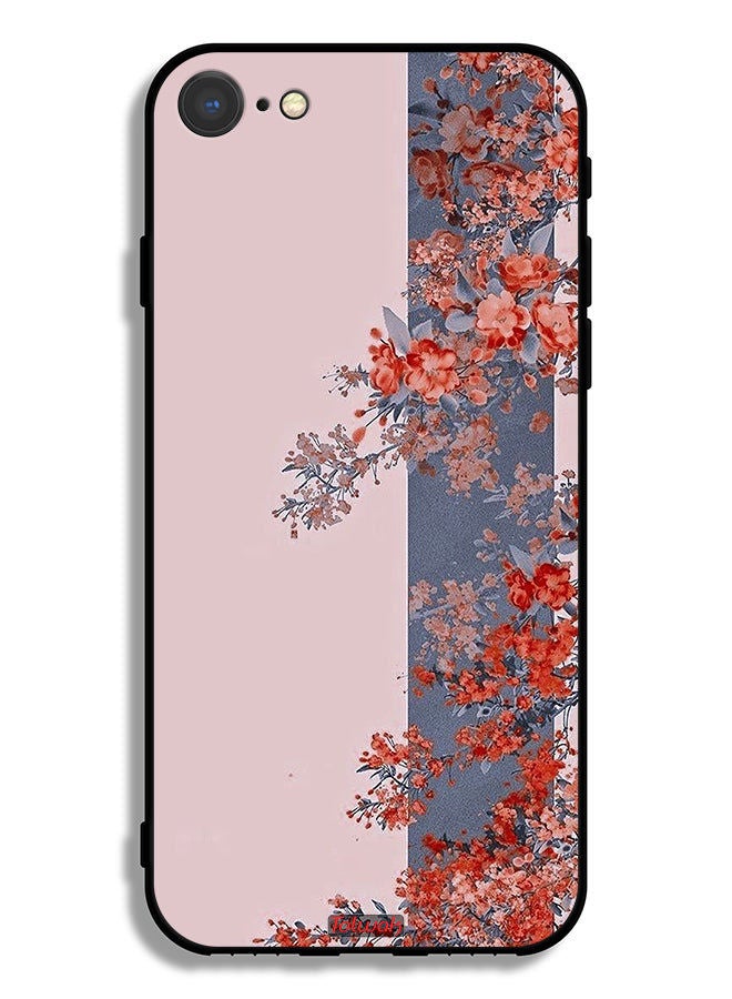Tolwak Apple iPhone SE (2020) Protective Case Tree Leaves And Flowers Art - Image 2