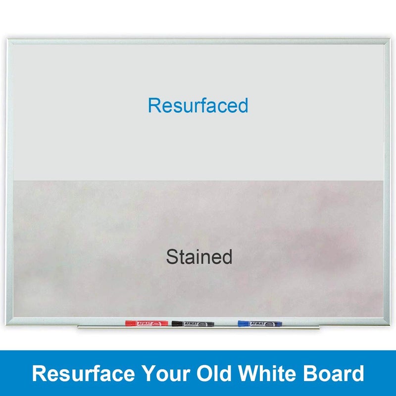 AFMAT Dry Erase Whiteboard Paper, Large White Board Stickers for Wall, 6x4ft Dry Erase Paper Roll with Adhesive Backing, Perfect Replacement for White Board, No Ghost After 60 Days, 6 Much Better Markers - Image 2