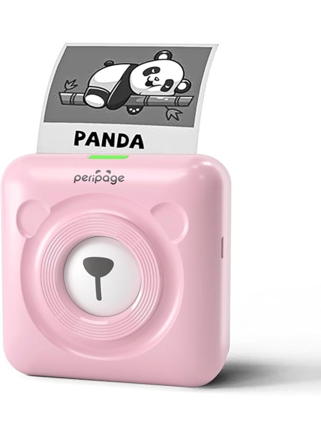 PeriPage A6 304dpi Sticker Printer - Mini Thermal Printer, A6 Sticker Maker Machine, Portable Bluetooth Pocket Phone Printer for Anatomy Flashcards, Journal, Notes, Kids Gift, Receipts, Pink Color - Image 1