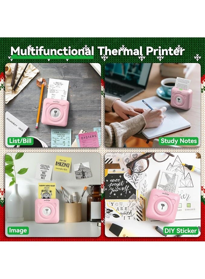 PeriPage A6 304dpi Sticker Printer - Mini Thermal Printer, A6 Sticker Maker Machine, Portable Bluetooth Pocket Phone Printer for Anatomy Flashcards, Journal, Notes, Kids Gift, Receipts, Pink Color - Image 3
