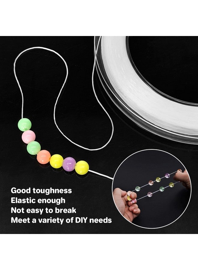 Cerpourt 1Mm Elastic Bracelet String Cord 394Ft Crystal Stretch Bead Cord For Jewelry Making Beading Thread Stretchy String For Bracelets Necklaces Jewelry Beading Making And Crafts (Clear White) - Image 3