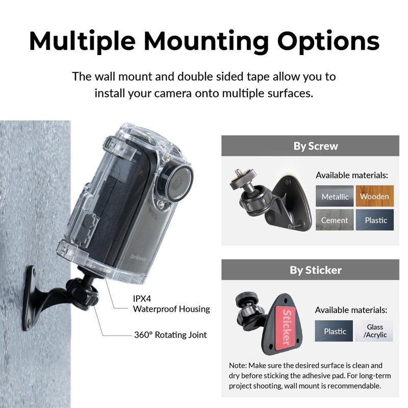 Brinno ATH120 Weather Resistant Camera Housing Case - Ideal for Weatherproofing in Outdoor Environments & Extreme Video Shoots - Fits TLC300 / BCC300 Series - Image 5