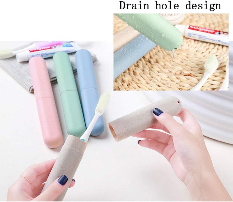 NEXCURIO 4 Pack Travel Toothbrush Case, Portable Breathable Toothbrush Holder for Travel/Camping/School/Home - Image 4