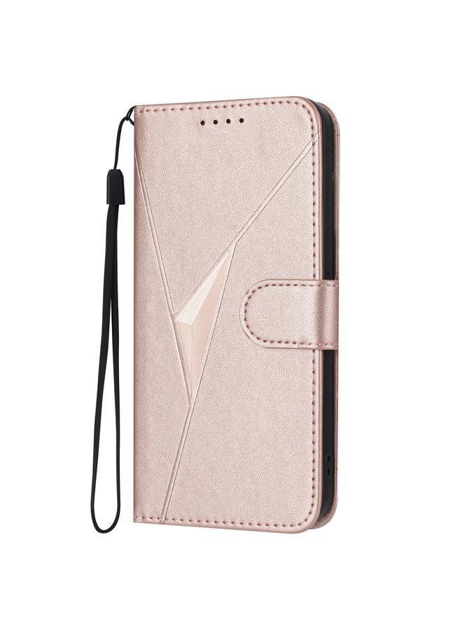 S-TOP Case For Motorola Moto G Stylus 2024 Triangle Pattern Buckle Clasp Leather Phone Case - Image 2
