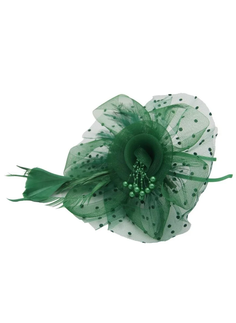 D'Daniela Ddaniela Monalisa Fascinator Hats for Party Headband,  Hat Flower Mesh Ribbons Feathers on a Headband and a Clip Tea Party Headwear for Girls