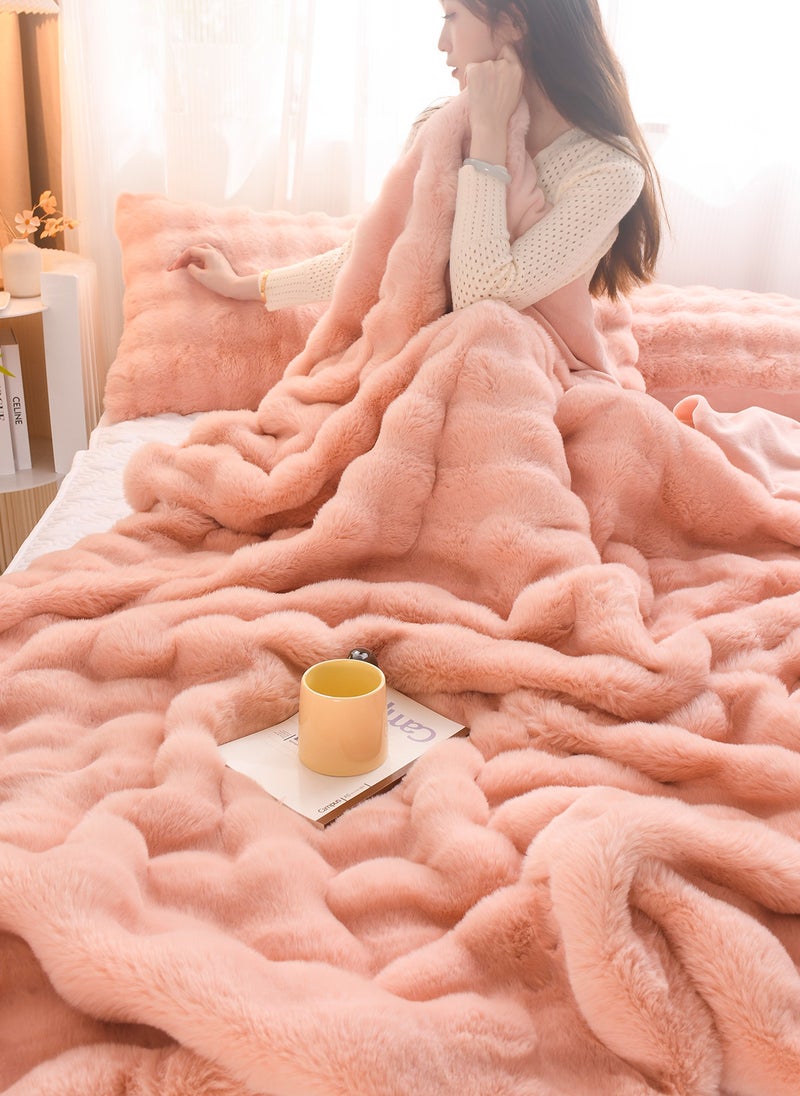 Sharpdo - Winter Blanket,Thickened Double-Sided Plush Blanket,Bedroom Throw Blanket,Soft Warm,Rabbit Fleece Throw Blanket - Image 1