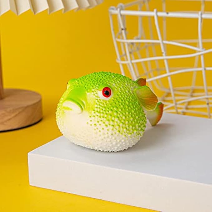 Ganjiang 2pack Emulation Puffer Fish Squeeze Toy Stress Balls Squishy Kids Party Favors - Image 4