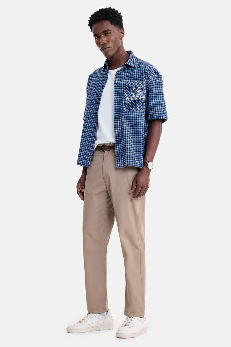 سنيتش Brown Solid Regular Fit Casual Chinos