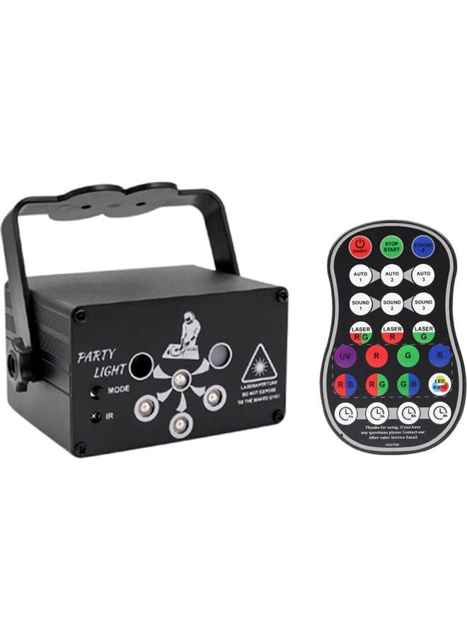 Generic - 6-Lens LED Disco Light with Remote Control Black/White - Image 1
