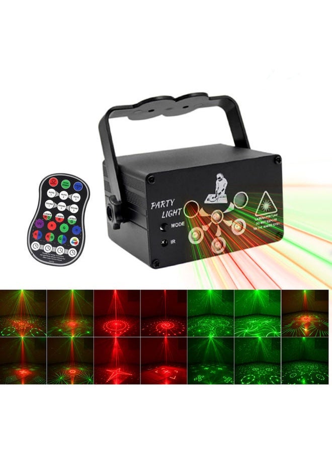 Generic - 6-Lens LED Disco Light with Remote Control Black/White - Image 1
