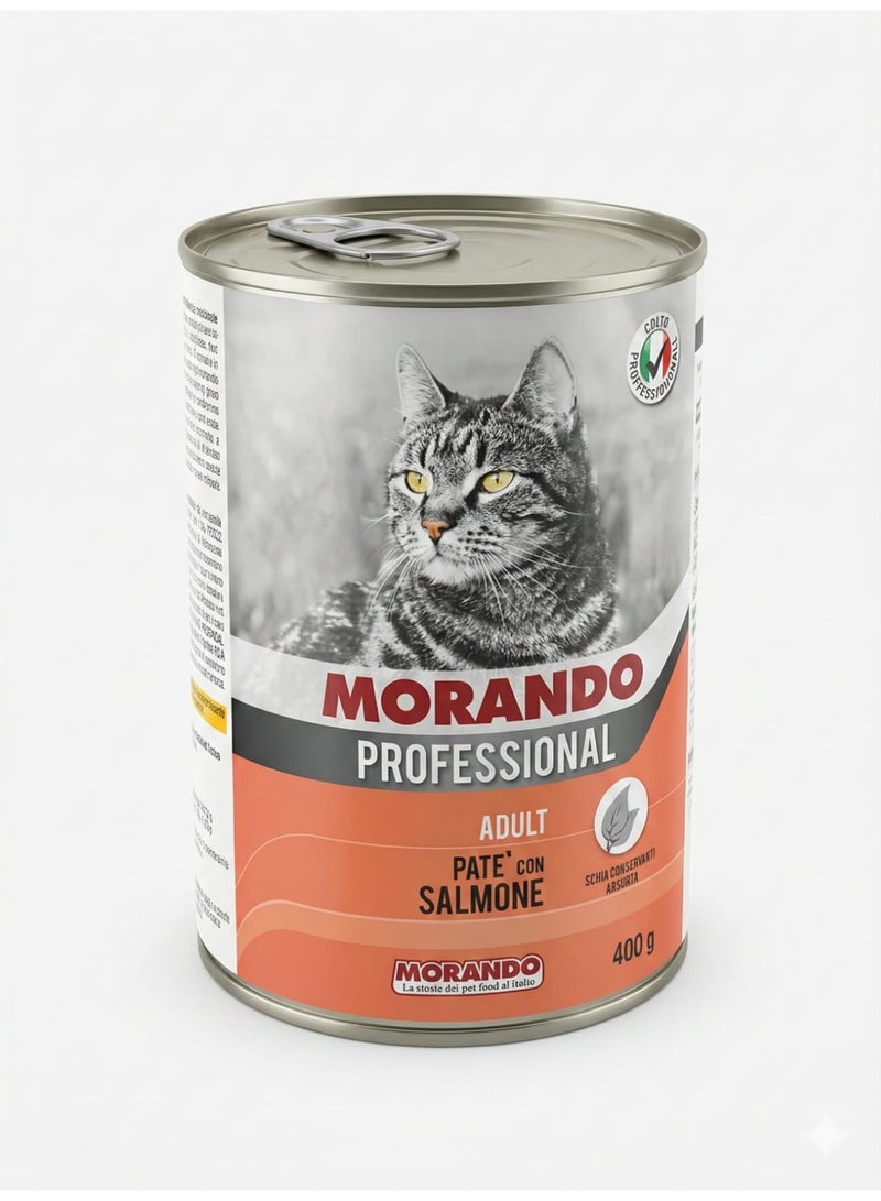 موراندو بروفيشنال للقطط البالغة – باتيه بالسلمون (400 غرام)