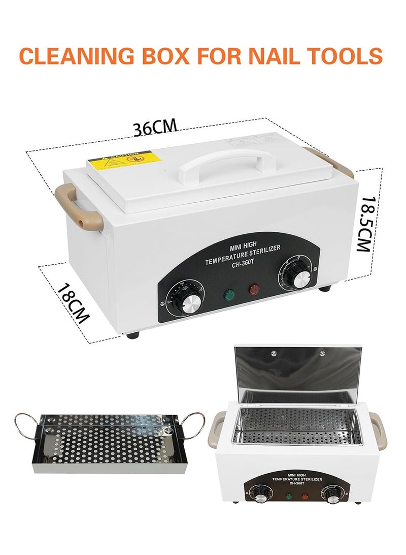 Meishida MEISHIDA Professional Salon Sterilizer - 2L High-Temperature Dry-Heat Cabinet for Towels & Tools, Stainless Steel Tray | Nail Spa & Barber Equipment - Image 2