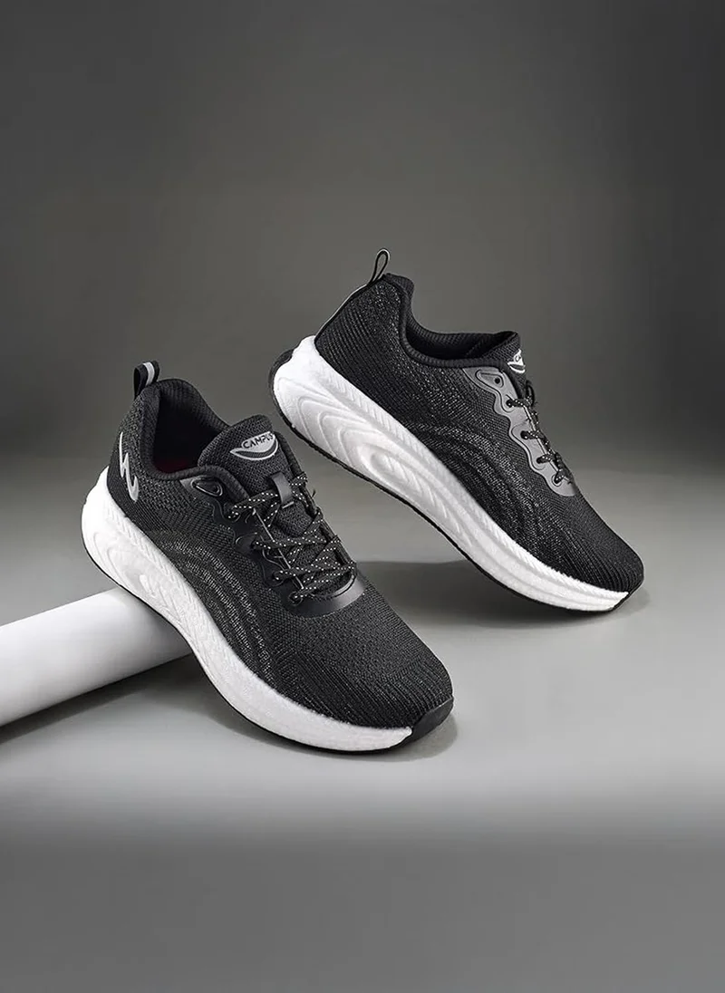 Campus Black Men Hype Pro Bubble Yoga Max Lace-Up Running Shoes-Black for Men | Best Price UAE