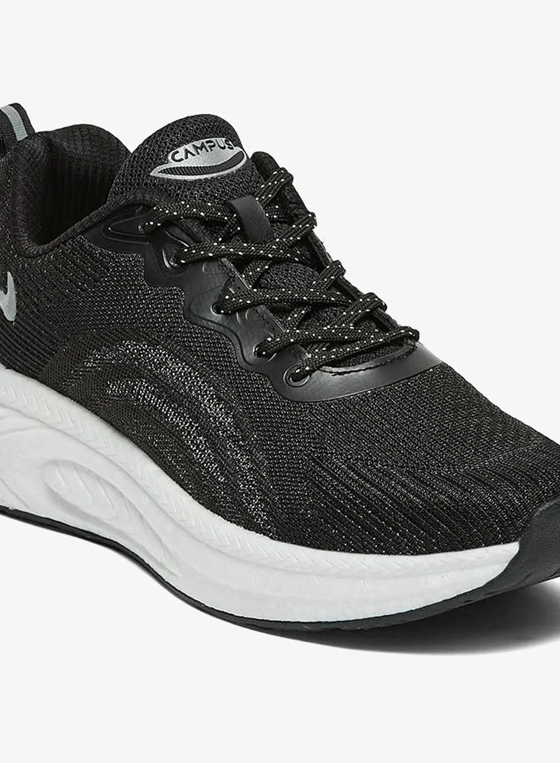 Campus Black Men Hype Pro Bubble Yoga Max Lace-Up Running Shoes-Black for Men | Best Price UAE