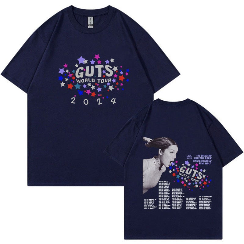 Vintage Sour Vampire Guts 2024 World Concert Tour T Shirt Me - Image 3