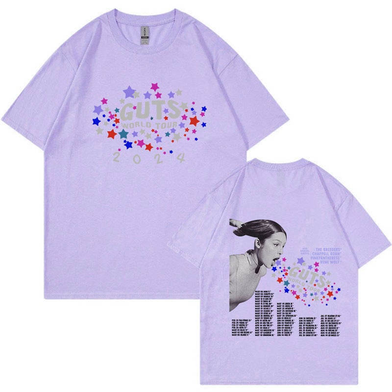 Vintage Sour Vampire Guts 2024 World Concert Tour T Shirt Me - Image 1