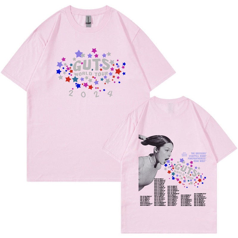 Vintage Sour Vampire Guts 2024 World Concert Tour T Shirt Me - Image 5