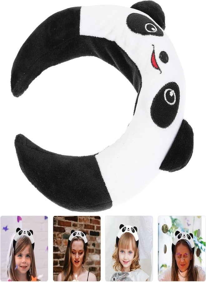 INFISPACE Fancy Dress Cosplay Costume Hair Accessories for Kids & Adults| 3D Animal Ears Cartoon Plush Headband (Panda) - Image 3