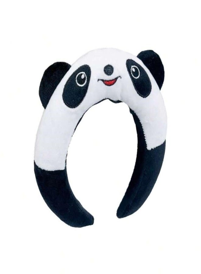 INFISPACE Fancy Dress Cosplay Costume Hair Accessories for Kids & Adults| 3D Animal Ears Cartoon Plush Headband (Panda) - Image 1