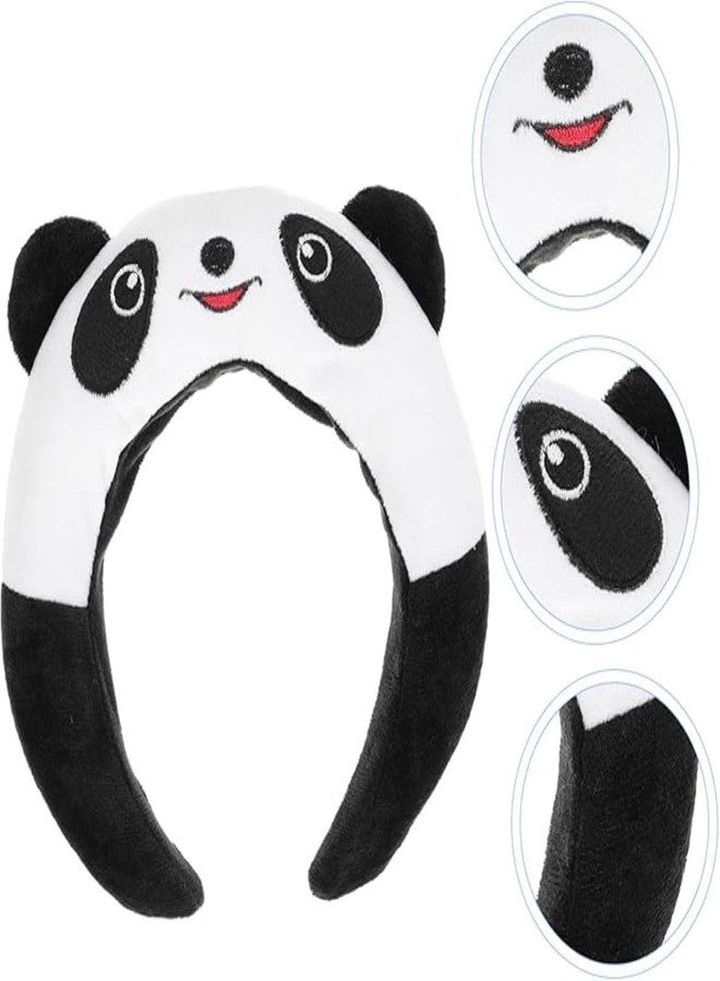 INFISPACE Fancy Dress Cosplay Costume Hair Accessories for Kids & Adults| 3D Animal Ears Cartoon Plush Headband (Panda) - Image 4