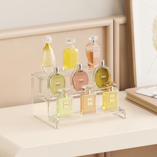 Lifewit Perfume Organizer Cupcake Stand ToolFree Assembly Plastic Display Shelf for VanityRoom Dcor Bedroom Storage Organization 3 Tier 9 Inch 1 Pcs - Image 3