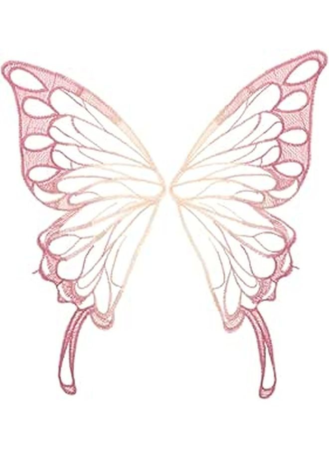 Dark Red Butterfly Embroidery Applique Patch for Clothing Repair DIY Sewing Supplies - Image 1