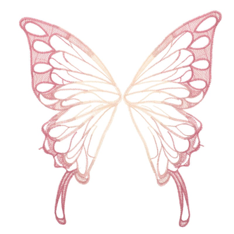 Dark Red Butterfly Embroidery Applique Patch for Clothing Repair DIY Sewing Supplies - Image 2