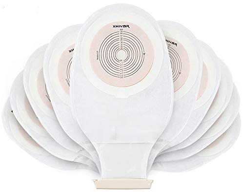 XHIVAR ostomy colostomy supplies by XHIVAR premium Medicals Drainable Pouch Colostomy Bags One Piece System Cut to Fit 2070MM 342 34