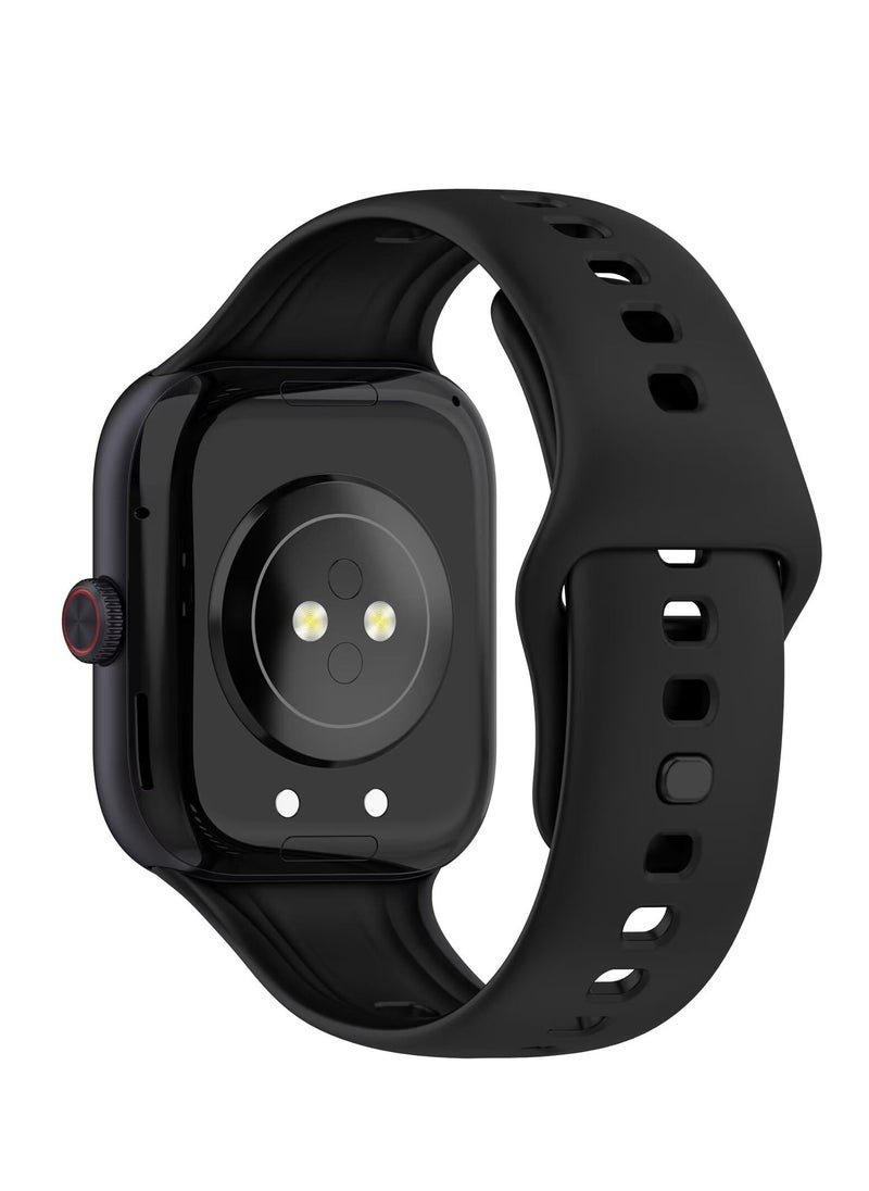 Generic - Watch Strap Compatible with Vivo Watch GT TPU Silicone Soft and Comfortable Replacement Wristband Bands Bracelet (Black) - Image 1