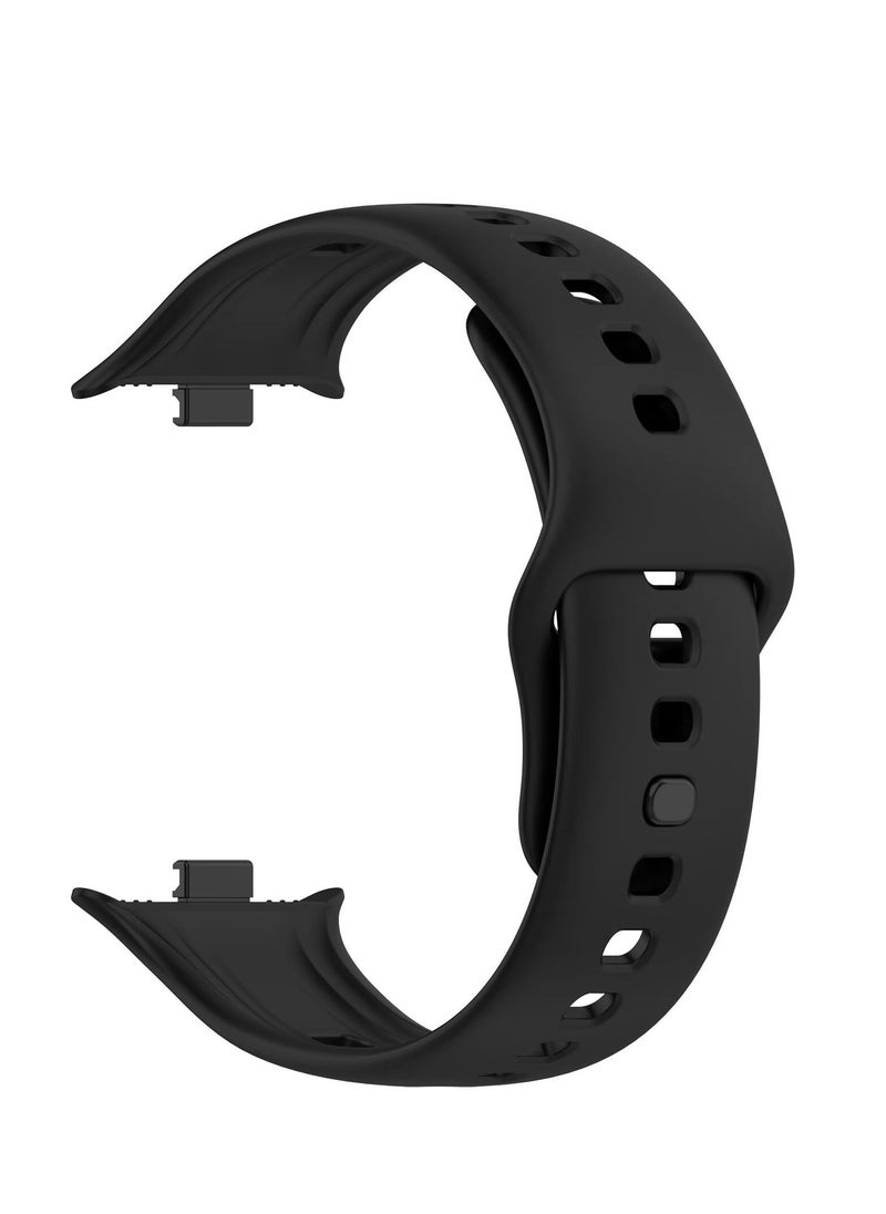 Generic - Watch Strap Compatible with Vivo Watch GT TPU Silicone Soft and Comfortable Replacement Wristband Bands Bracelet (Black) - Image 1