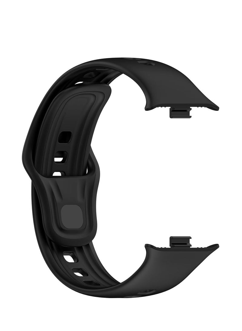 Generic - Watch Strap Compatible with Vivo Watch GT TPU Silicone Soft and Comfortable Replacement Wristband Bands Bracelet (Black) - Image 1