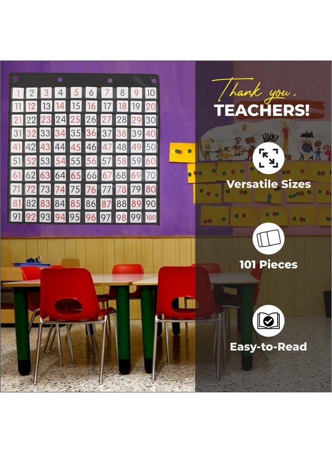 Fun Express Count To 100 Pocket Chart 101 Pieces Educational And Learning Activities For Kids - Image 2