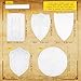 Restroma 50 Pack Kids Paper Knight Shields with Handle DIY White Shields for DIY Craft Halloween Cosplay Party Supplies 5 Styles - Image 4